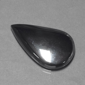 23.35 ct Gray Hematite Gemstone, Hematite Gem in Pear Cabochon Shape for Sale.