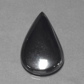 23.35 ct Gray Hematite Stone, Natural Hematite in Pear Cabochon Shape for Sale