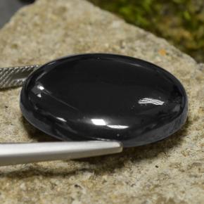 Hematite Gemstone in 24.4 mm Size for Sale, Hematite Stone in Dark Gray Color