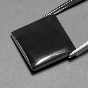 Hematite Gemstone in 18.8 x 18.4 mm Size for Sale, Hematite Stone in Black Gray Color