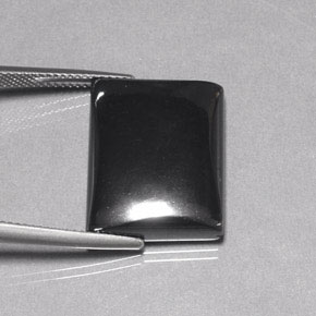 30.02 ct Gray Hematite Gemstone, Hematite Gem in Baguette Cabochon Shape for Sale.