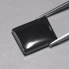 Hematite Gemstone in 19.6 x 15.5 mm Size for Sale, Hematite Stone in Black Gray Color