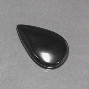 19.39 ct Gray Hematite Stone, Natural Hematite in Pear Cabochon Shape for Sale