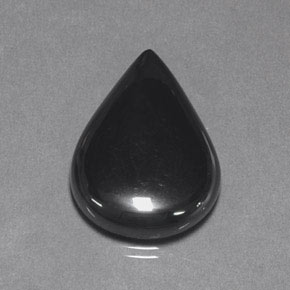 20.78 ct Gray Hematite Gemstone, Hematite Gem in Pear Cabochon Shape for Sale.