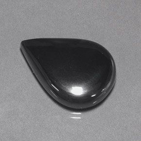20.78 ct Gray Hematite Stone, Natural Hematite in Pear Cabochon Shape for Sale