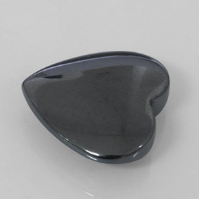 25.88 ct Gray Hematite Stone, Natural Hematite in Heart Cabochon Shape for Sale