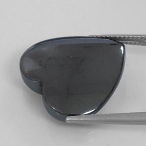 Hematite Gemstone in 20.7 x 19.4 mm Size for Sale, Hematite Stone in Black Gray Color