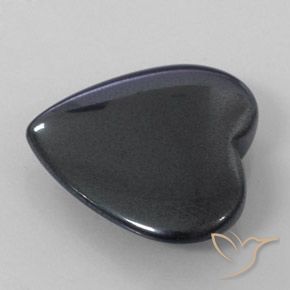 22.70 ct Gray Hematite Stone, Natural Hematite in Heart Cabochon Shape for Sale