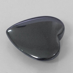 23.42 ct Gray Hematite Stone, Natural Hematite in Heart Cabochon Shape for Sale