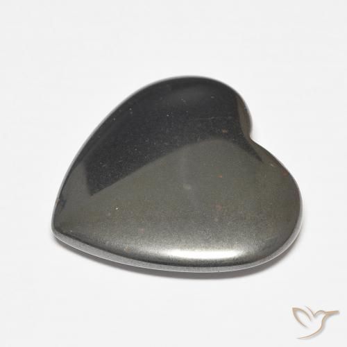 Hematite Gemstone in 20.4 x 19.1 mm Size for Sale, Hematite Stone in Silver Gray Color