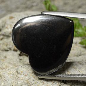25.82 ct Gray Hematite Stone, Natural Hematite in Heart Cabochon Shape for Sale