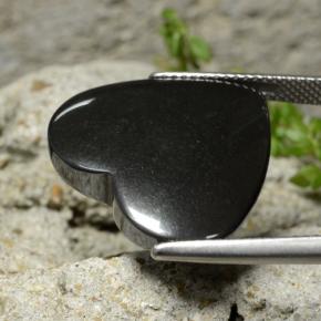 Hematite Gemstone in 20.7 x 19.4 mm Size for Sale, Hematite Stone in Dark Gray Color