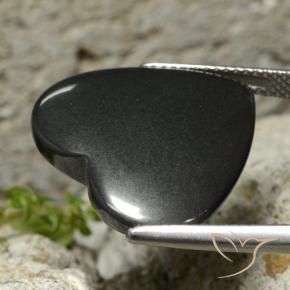 Hematite Gemstone in 20.3 x 19.1 mm Size for Sale, Hematite Stone in Dark Gray Color