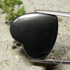 23.57 ct Gray Hematite Stone, Natural Hematite in Heart Cabochon Shape for Sale