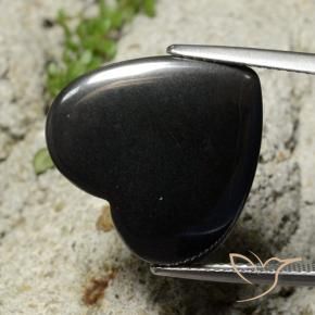 22.87 ct Gray Hematite Stone, Natural Hematite in Heart Cabochon Shape for Sale