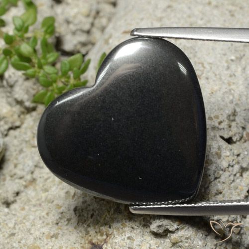 Corazón de hematites de 23,58 ct, 20,4 x 19,1 mm de Brasil, Photo A