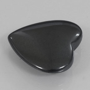 22.90 ct Gray Hematite Stone, Natural Hematite in Heart Cabochon Shape for Sale