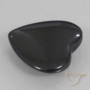 23.32 ct Gray Hematite Stone, Natural Hematite in Heart Cabochon Shape for Sale