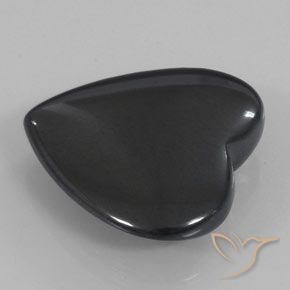23.38 ct Gray Hematite Stone, Natural Hematite in Heart Cabochon Shape for Sale