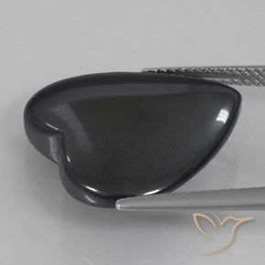 Hematite Gemstone in 20.4 x 19.1 mm Size for Sale, Hematite Stone in Black Gray Color