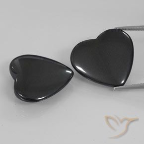 46.20 ctw Gray Hematite Stones, Natural Hematite in Heart Cabochon Shape for Sale