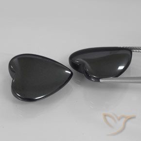 Hematite Gemstones in 20.4 x 19.1 mm Size for Sale, Hematite Stones in Dark Gray Color