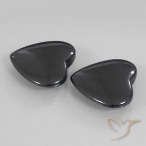 46.25 ctw Gray Hematite Stones, Natural Hematite in Heart Cabochon Shape for Sale