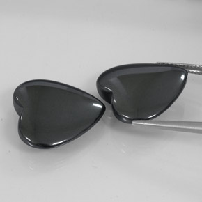 Hematite Gemstones in 20.4 x 19.1 mm Size for Sale, Hematite Stones in Black Gray Color