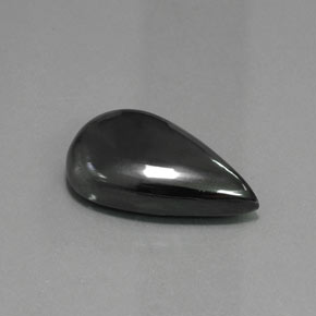 43.28 ct Gray Hematite Stone, Natural Hematite in Pear Cabochon Shape for Sale