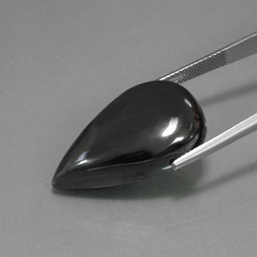 Hematite Gemstone in 28 x 16.7 mm Size for Sale, Hematite Stone in Black Gray Color