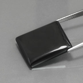 Hematite Gemstone in 21.6 x 18.1 mm Size for Sale, Hematite Stone in Black Gray Color