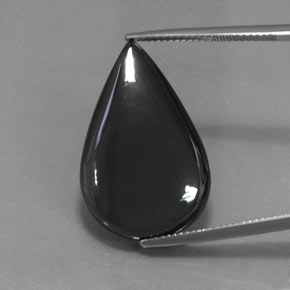 28.96 ct Gray Hematite Gemstone, Hematite Gem in Pear Cabochon Shape for Sale.