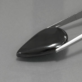 Hematite Gemstone in 26.7 x 17.3 mm Size for Sale, Hematite Stone in Black Gray Color