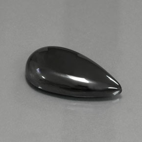 30.66 ct Gray Hematite Stone, Natural Hematite in Pear Cabochon Shape for Sale