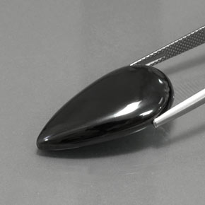 Hematite Gemstone in 27.7 x 15.7 mm Size for Sale, Hematite Stone in Black Gray Color