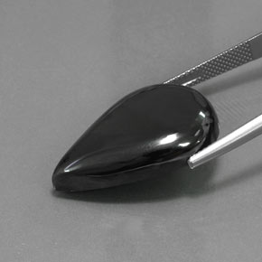 Hematite Gemstone in 26.1 x 17.9 mm Size for Sale, Hematite Stone in Black Gray Color