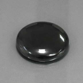 52.97 ct Gray Hematite Stone, Natural Hematite in Round Cabochon Shape for Sale