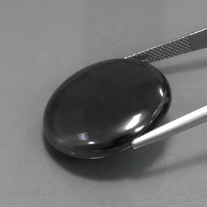 Hematite Gemstone in 24.2 mm Size for Sale, Hematite Stone in Black Gray Color