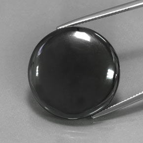 49.41 ct Gray Hematite Gemstone, Hematite Gem in Round Cabochon Shape for Sale.