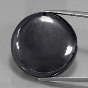 43.76 ct Gray Hematite Gemstone, Hematite Gem in Round Cabochon Shape for Sale.