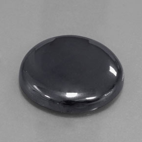 43.76 ct Gray Hematite Stone, Natural Hematite in Round Cabochon Shape for Sale