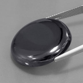 Hematite Gemstone in 23.8 mm Size for Sale, Hematite Stone in Black Gray Color