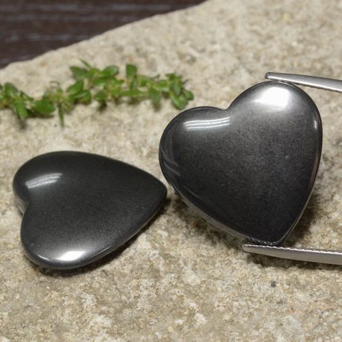 Corazón de hematites de 46,55 ct, 19,1 x 20,3 mm de Brasil, Photo A