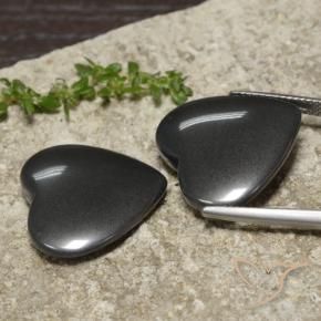Hematite Gemstones in 19.1 x 20.3 mm Size for Sale, Hematite Stones in Dark Gray Color