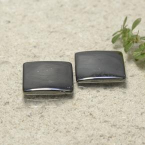 9.57 ctw Gray Hematite Stones, Natural Hematite in Square Cabochon Shape for Sale