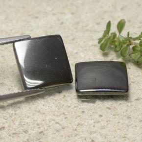 9.10 ctw Gray Hematite Gemstones, Hematite Gems in Square Cabochon Shape for Sale.