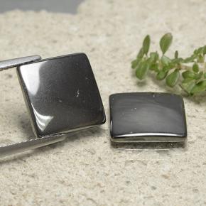 4.9ct Square Cabochon Black Gray Hematite for sale thumb image of 4.9ct Square Cabochon Black Gray Hematite (ID: 491494)