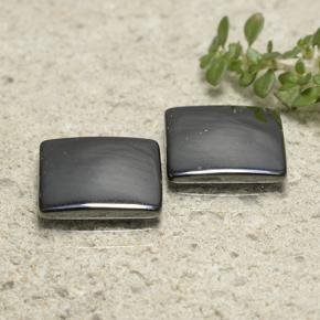 9.77 ctw Gray Hematite Stones, Natural Hematite in Square Cabochon Shape for Sale
