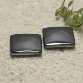 9.79 ctw Gray Hematite Stones, Natural Hematite in Square Cabochon Shape for Sale