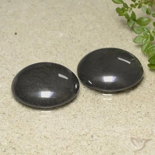 79.32 ctw Gray Hematite Stones, Natural Hematite in Round Cabochon Shape for Sale